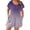 Purple, variant on Htigea Clearance Women's Summer Short Sleeve V Neck Short Jumpsuit Loose Casual Romper with Pockets Beige,L