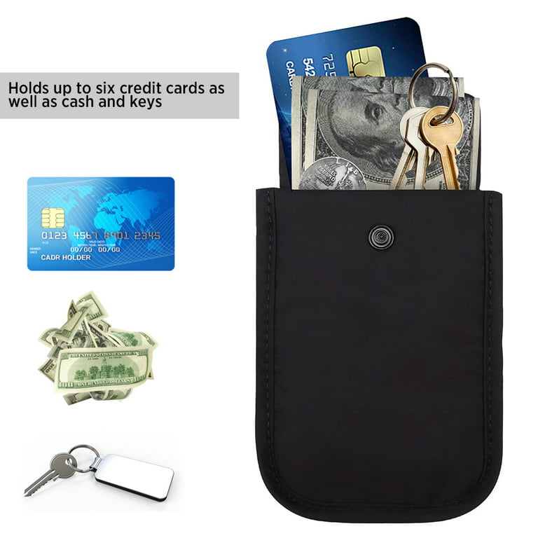 LoyGkgas New Women Hidden Bra Wallet Pickpocket Proof Bag for Money  Valuables Pouch (Black) 