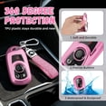thumbnail image 5 of Key Fob Cover Compatible with Fit for Buick Envista Enclave Encore GX Verano Regal Lacrosse Keychain Case Holder Protector,Pink, 5 of 6