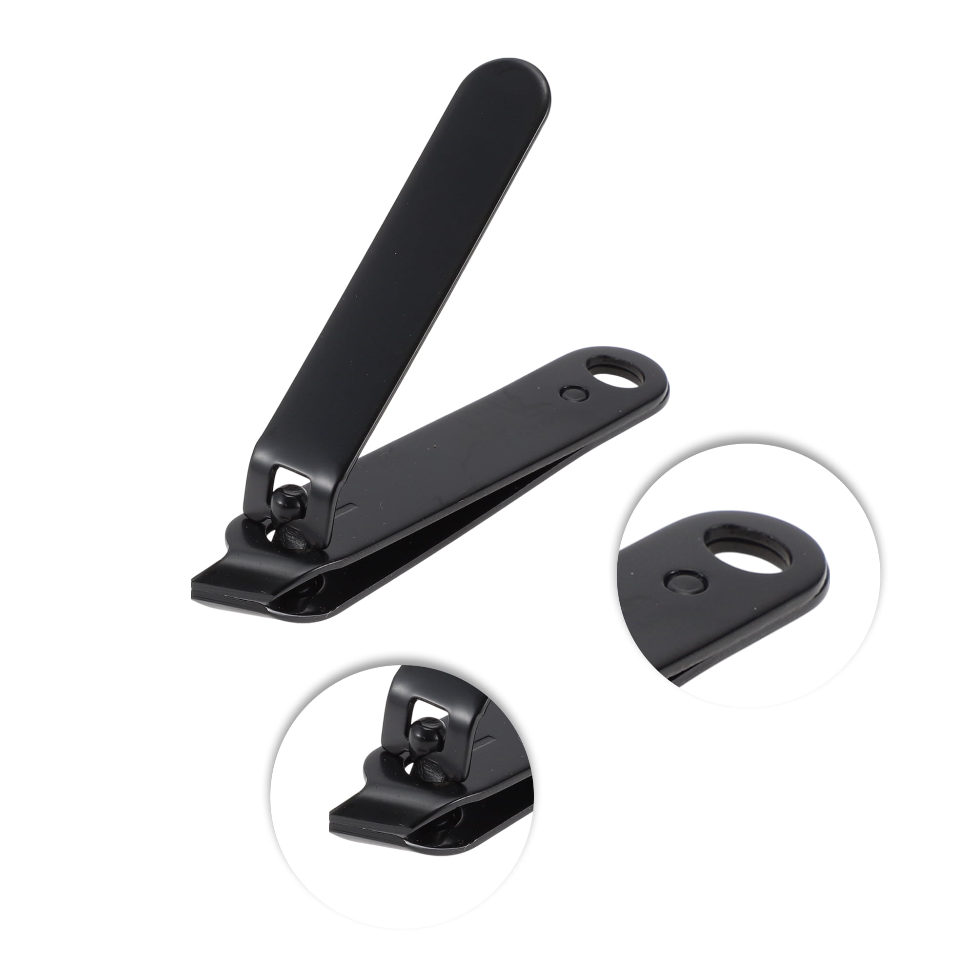 Unique Bargains Wood Grain Nail Clipper Kit 2.24"x 0.47"x 0.59" Black 18pcs