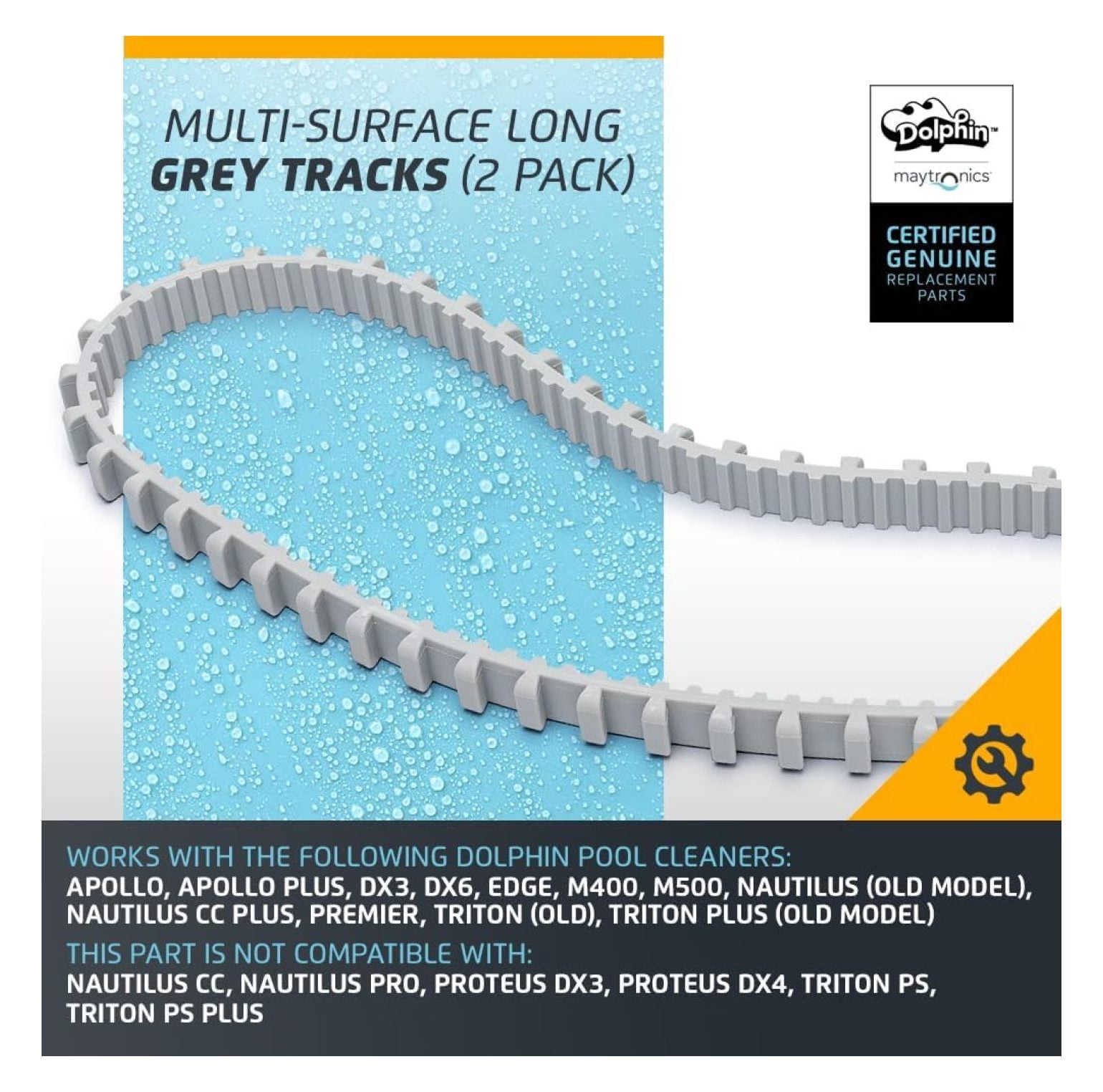 Grey Track Pack of 2 for Nautilus CC Plus, Nautilus (Old), Oasis Z5i, DX-Series, C-Series