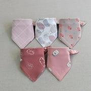 5Pcs/Lot Baby Bandana Bibs Cotton Triangle Double Layer Infant Feeding Burp Cloths Saliva Towel Apron Newborn Accessories 28