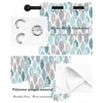 thumbnail image 5 of Leaves Specimens Thermal Insulated Blackout Curtains for Bedroom 45 Length Teal Green Grey White Background Room Darkening Curtain 1 Panel Grommet Window Curtain Drape for Living Room Nursery Room, 5 of 7