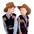 thumbnail image 4 of KAINSY Personalized Cowboy Hats for Kids Custom Western Cowboy Cowgirl Patry Hats White Western Cowboy Hats Leather Name(Child), 4 of 9