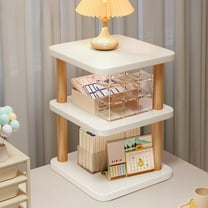 Storage and Organization, InsCrazy Corner Shelf Desktop Shelf Double Shelf Wooden Shelf Storage Shelf Ornament Storage Shelf Office Storage Shelf