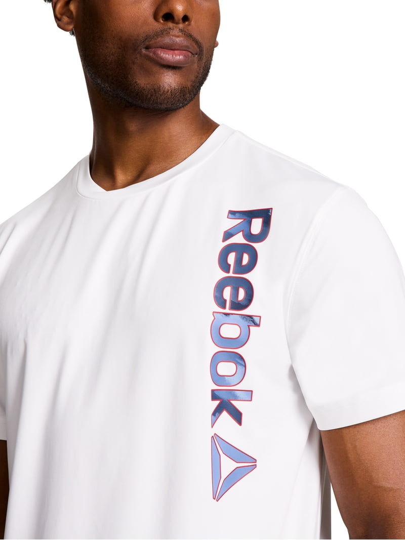 Reebok Men's and Big Men's Angled Linear Graphic T-Shirt, Sizes XS