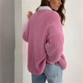 thumbnail image 5 of Womens Sweaters Fall Oversized Chunky Knitted Pullover Sweater Casual Long Sleeve Crewneck Cute Sweaters Pink S, 5 of 10
