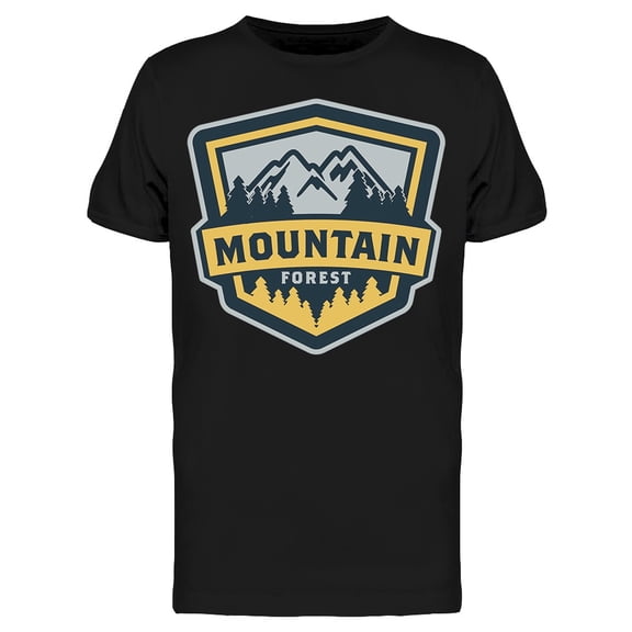 Emblem Mountain Forest T-Shirt Men -Image by Shutterstock, Male Small