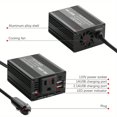 thumbnail image 2 of PENGX US 150W Inverter  Car Power Converter  150W Power Converter  Car Power Converter  DC 12V To AC 110V  With 2 USB Ports  1 110V US Power Jack. Cigarette Lighter Plug Is Conveniently D, 2 of 7