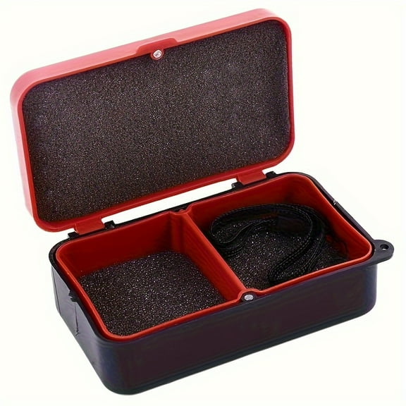 Fishing Live Bait Box with Lanyard, Multifunctional Fishing Box Durable Worm Container Fishing Tackle Boxes Baits Container for Outdoor Fishing