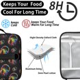 thumbnail image 4 of Colorful Headphone Black Pattern Insulated Lunch Bag with Shoulder Strap and Bottle Holder,Bento School Lunch Bag Box,11x9.5x3.5 Inches, 4 of 5