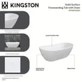 thumbnail image 7 of Kingston Brass VRTRS723223 72-Inch Solid Surface Oval Double Slipper Freestanding Tub with Drain in Matte White, 7 of 7