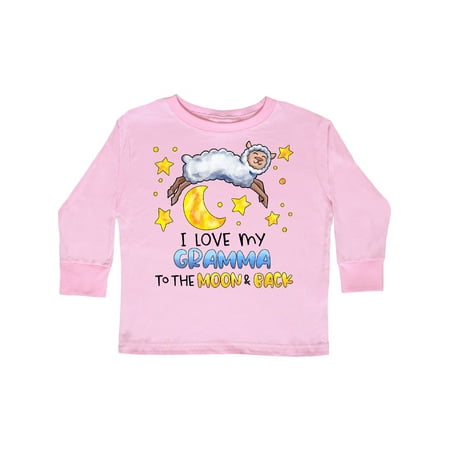 

Inktastic I Love my Gramma to the Moon and Back Cute Sheep Gift Toddler Boy or Toddler Girl Long Sleeve T-Shirt