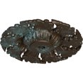 thumbnail image 3 of Ekena Millwork 14 5/8"OD x 2 1/4"P Needham Ceiling Medallion (Fits Canopies up to 4 1/4"), Hand-Painted Bronze Blue Patina, 3 of 6