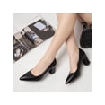 thumbnail image 3 of Fangasis Womens Pump Shoes Non-slip High Heels Slip On Pumps Party Lightweight Dress Shoe Black 7.5, 3 of 9