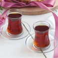 thumbnail image 5 of LAV Clear Glass Saucers Set of 6, Non-Leaded European Made Round Turkish Tea Plates, 4 in, 5 of 5