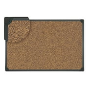 Universal Tech Cork Board, 48" x 36", Black Frame