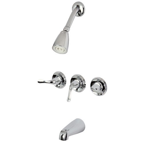 Kingston Brass Yosemite Three Handle Tub Shower Faucet