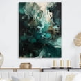 thumbnail image 2 of Designart "Marbled Artistry Green and White III" Modern Geometric Metal Art Living Room, 2 of 5