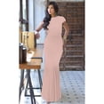 thumbnail image 3 of KOH KOH Long Cap Short Sleeve Flowy Fishtail Wedding Party Evening Prom Gala Cocktail Bridesmaid Full Floor Length Tube Formal Maxi Dress Gown For Women Dusty Pastel Pink XXXX-Large US 26-28 NT165, 3 of 4