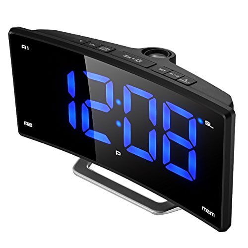 Projection Clock, (New Version) Pictek FM Projection Alarm Clock, 2