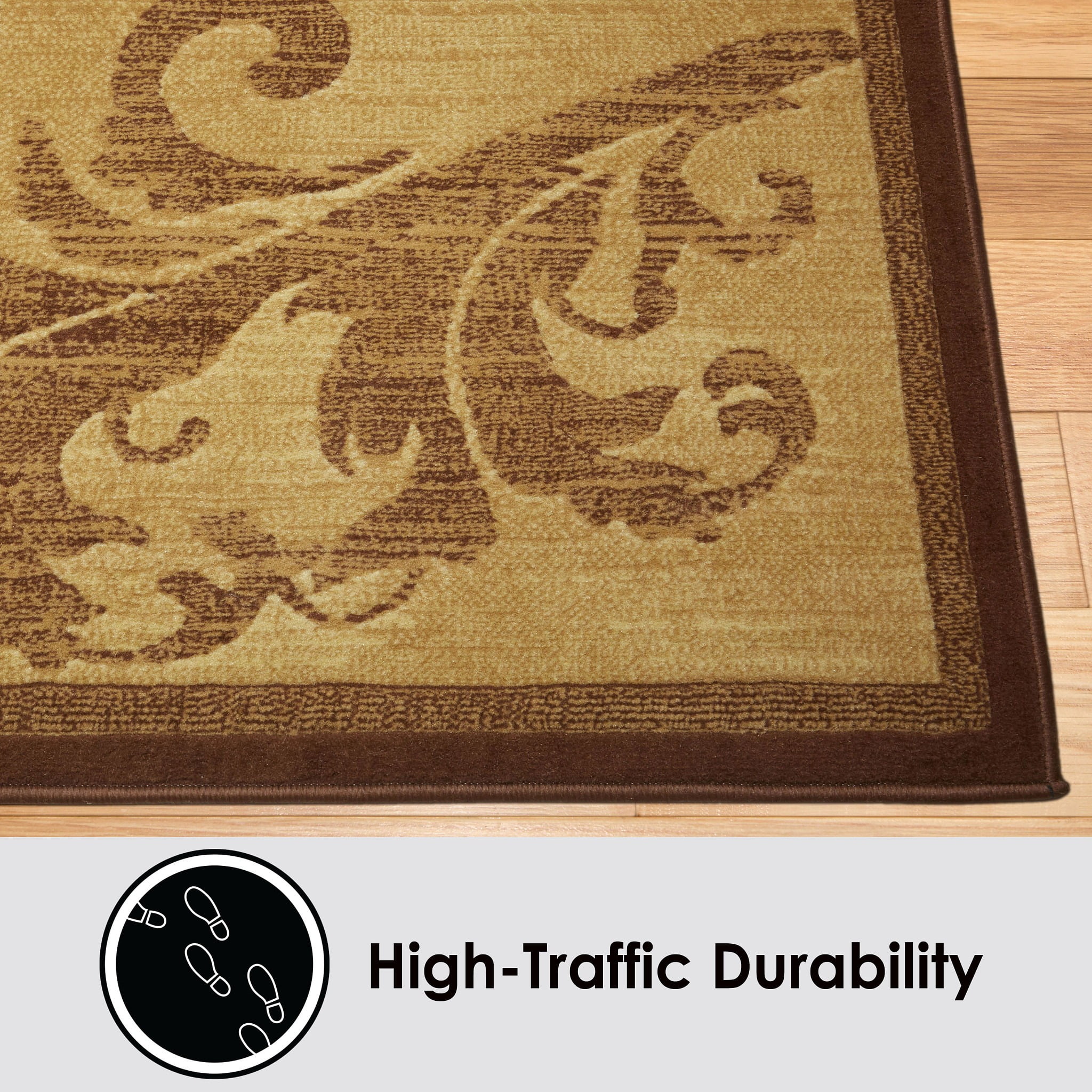 Home Dynamix Catalina Pierre Contemporary Scroll Runner Area Rug, Brown/Red, 1'9"x6'9"