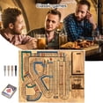 thumbnail image 2 of 1 Set Cribbage Wars Board Game with Playing Cards Pegs Wooden Interactive Portable Continuous Cribbage Game Travel Family Party Game, 2 of 7