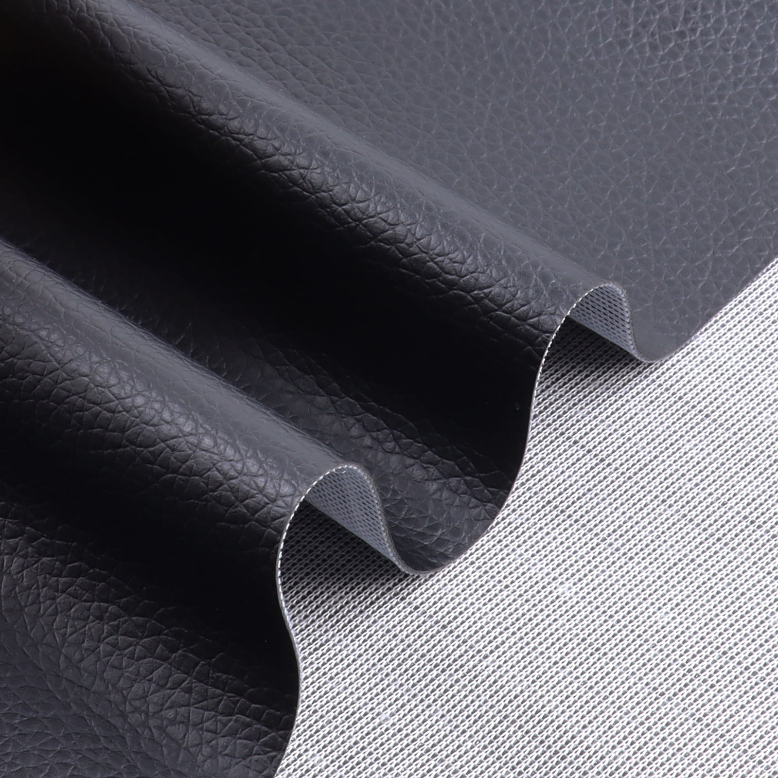 Faux Leather Waterproof Synthetic Fabric Repair for Car seat, Couch Covers,Upholstery Craft Sewing Black 60"x54"