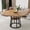 Retro Brown, variant on Round Dining Table for 4-6 People - 47in Farmhouse Kitchen Table with Storage Shelf Metal Frame Circle Dinner Table for Dining Room Living Room Apartment - Retro Brown