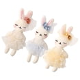 thumbnail image 2 of 3 piezas de conejito de peluche pequeño, juguete de conejo, muñeco de conejo, manualidades para hacer adornos de conejo, 2 of 6