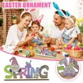 thumbnail image 5 of Bouanq Easter Decorations, Wooden Easter Desktop Decoration Letter Tabletop Sign Ornaments Easter Table Decoration for Home Office Easter Party, 5 of 5