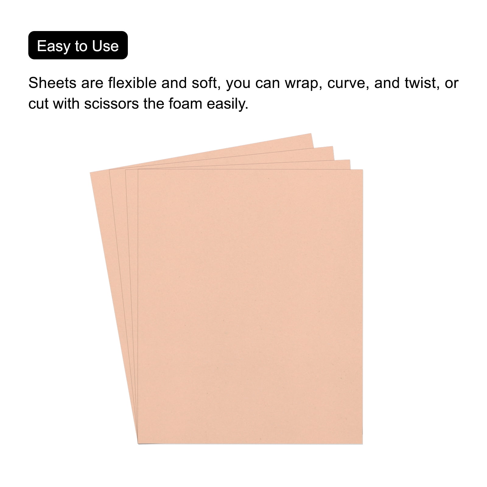 EVA Foam Sheets Nude 19.7 Inch x 35.4 Inch 1mm Thick Crafts Foam Pack of 5
