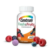 Angle View: Centrum Fresh and Fruity Chewable Multivitamin for Adults, Mixed Berry, 90 Ct
