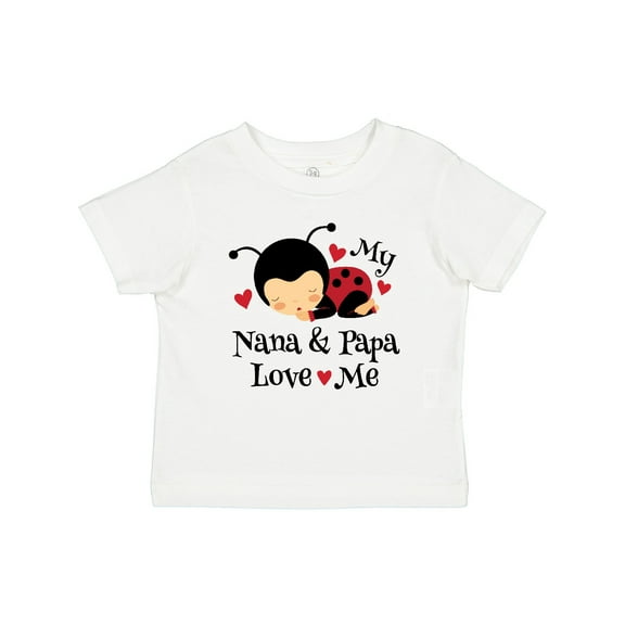 Inktastic Nana and Papa Love Me Baby Boys or Girls Baby T-Shirt