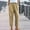 Khaki, variant on HUPOM Dress Pants Women Womens Pants Commuter High Waist Rise Full Slim Bootcut Khaki M