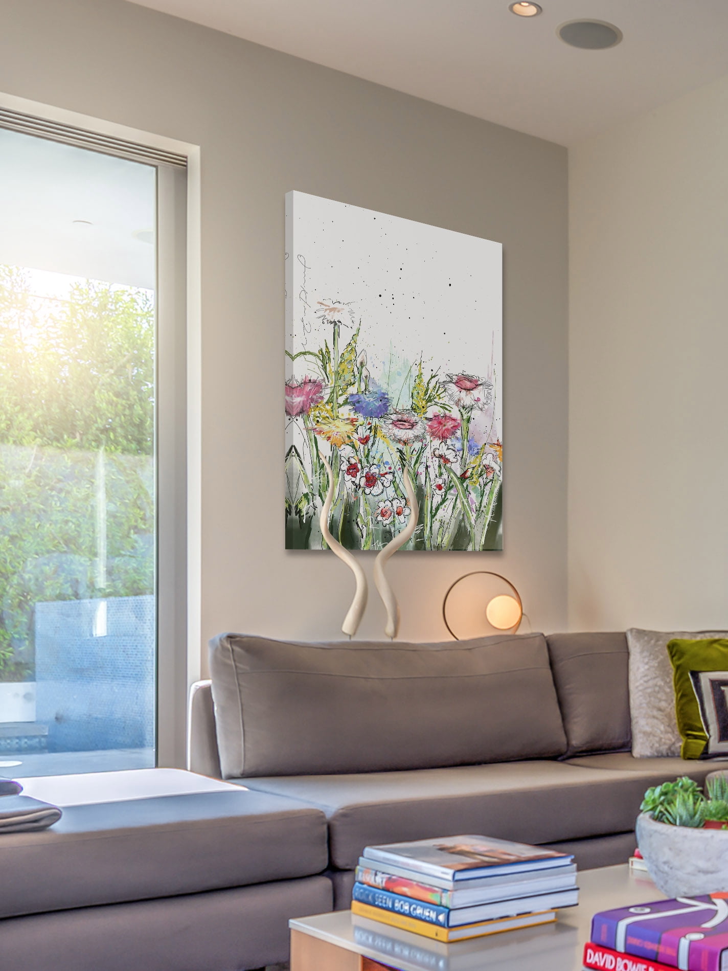 "Fleurs Fraiches" Painting Print on Wrapped Canvas
