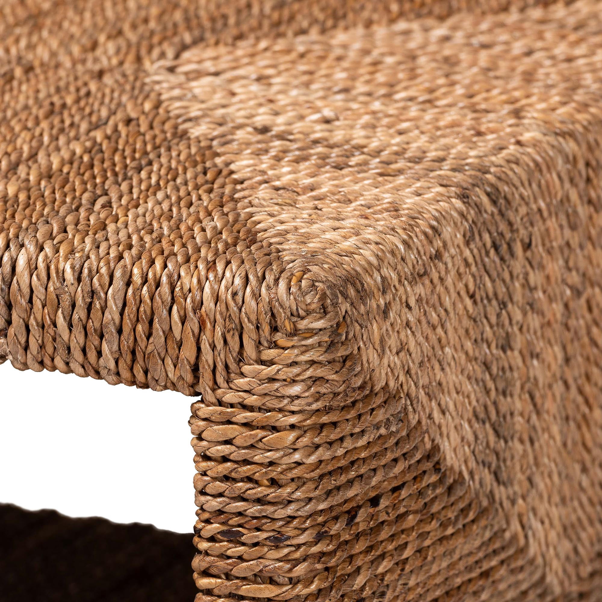 bali & pari Liza Boho End Table, 2-Tier, Natural Seagrass