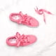 thumbnail image 4 of 2 pares de cordones planos para mujer, zapatillas de deporte, cordones de lona Melocotón rojo 160cm/63, 4 of 4