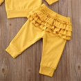 thumbnail image 3 of Autumn Kids Baby Girl Clothes Rainbow Tops+Ruffle Pants Leggings Outfits Set, 3 of 4