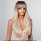 thumbnail image 3 of Pelucas sintéticas de onda larga con flequillo para mujer, Peluca de cabello Natural, ombré, Rubio, negro, fiesta diaria, Cosplay, fibra resistente al calor, 3 of 4