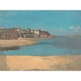 thumbnail image 3 of Redon, Odilon 14x12 Black Modern Framed Museum Art Print Titled - Village by the Sea in Brittany, 3 of 5
