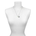 thumbnail image 3 of Delight Jewelry Clear AB Crystal Heart Silvertone Script Initial Disc - S - Charm Necklace, 20"+3", 3 of 4