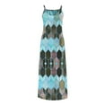 thumbnail image 3 of AMERTEER Mode Femmes Veste Robe Décontractée Grande Taille Impression V Cou Sans Manches Robe Longue, 3 of 6