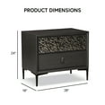 thumbnail image 3 of Furniture of America Brio 2-Drawer Solid Wood Adult Nightstand with USB Port, Espresso, 3 of 12