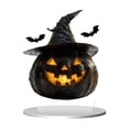 thumbnail image 2 of Fmbmuo Cute Halloween Pumpkin Figurine Acrylic Ornament Halloween Themed Desktop Decoration for Spooky Ambiance,Black, 2 of 5