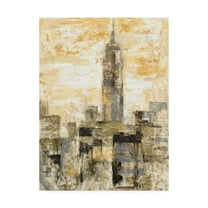 Trademark Fine Art 'Manhattan Gray and Gold II' Canvas Art by Silvia Vassileva