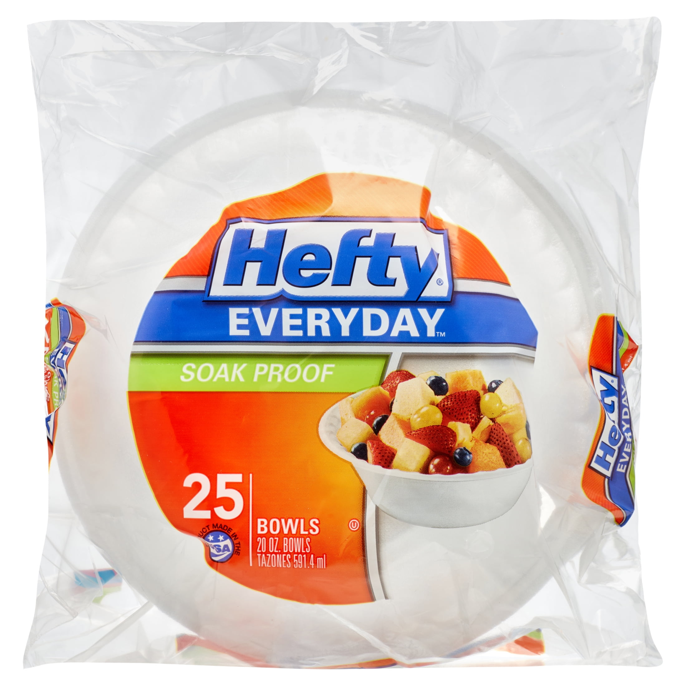 Hefty® Style™ Cut Resistant 18 oz. Red Foam Bowls 20 ct Pack, Tableware &  Serveware