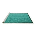 thumbnail image 2 of Ahgly Company Machine Washable Indoor Rectangle Abstract Turquoise Blue Contemporary Area Rugs, 2' x 5', 2 of 4