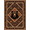 Black Brown Orange, Pattern 5, variant on ODIKA 8'x10' Washable Area Rug Non-Shedding, Easy Care, Southwestern Border Motif Mens Decorations Reindeer Cabin Cowboy Refined for King Size Bedroom Under Bed, Master Suite