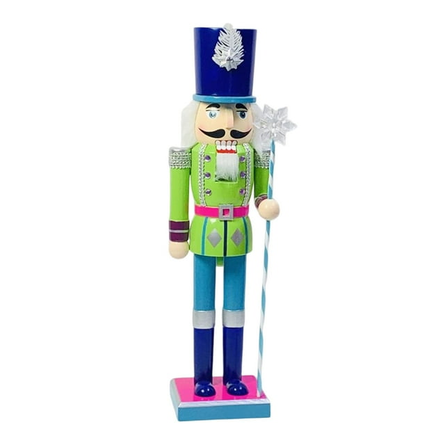 segolike Nutcracker Soldier Durable 38cm Figurines Creative for Desk Shelves Green